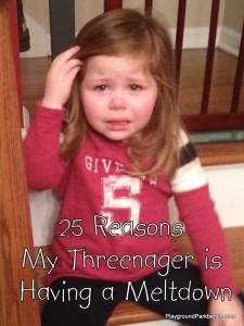 25 Reasons My Threenager is Having a Meltdown