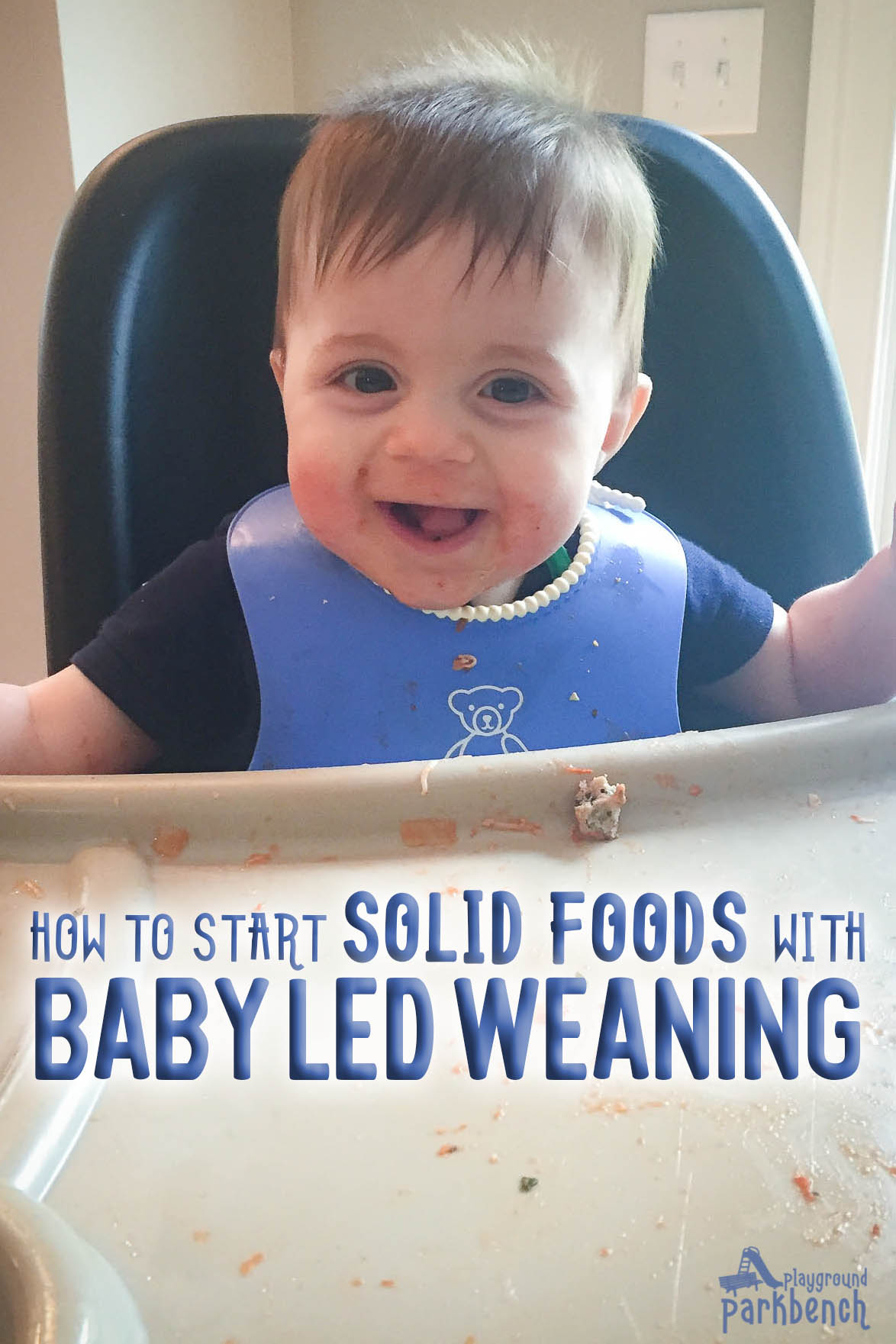 Is your 4-6 month old baby ready to start solid foods? Did you know you don't have to start with baby food? You can feed them right at the table and right off your plate with Baby Led Weaning. Learn what it is, what it means, and how to get started safely with these first baby led weaning foods #blw #babyledweaning #babyfood