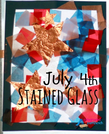 July 4th Stained Glass Craft for Kids