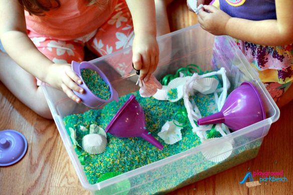 Monet Water Lilies Sensory Bin