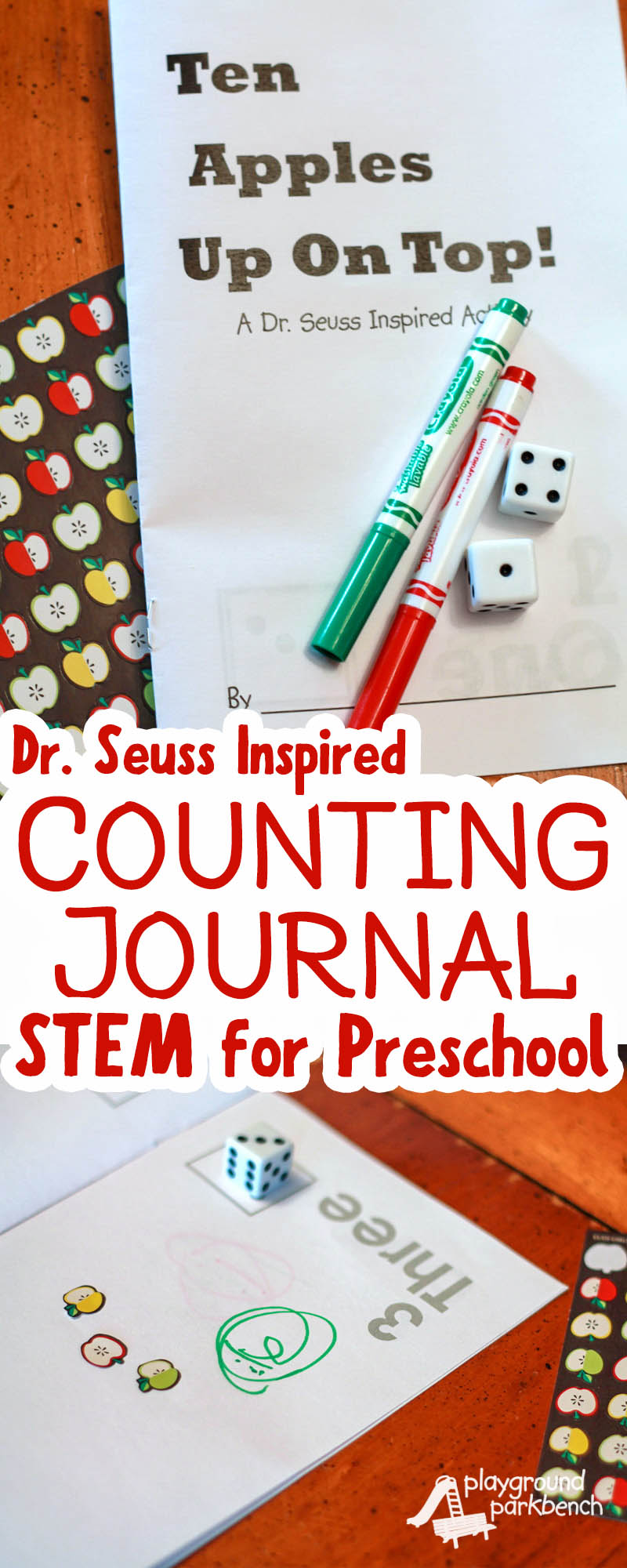 Document your child's numeracy skills with this Dr. Seuss Inspired Counting Journal. Work on numbers from 1 - 10, covering numeral formation, number words, one-to-one correspondence and die dot patterns. A simple STEM lesson plan for preschool