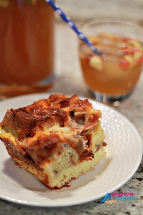 Cranberry Rosemary Egg Strata with Bacon