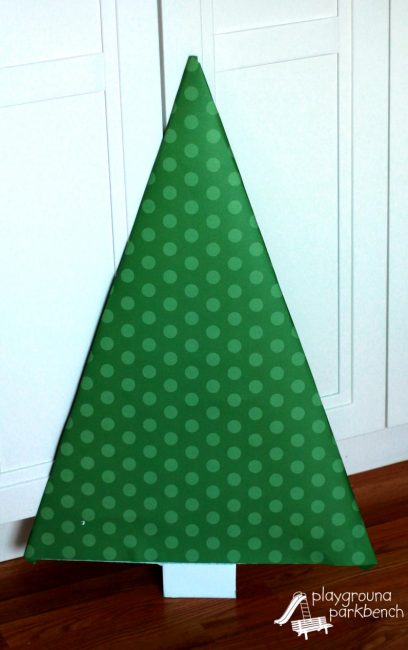 Christmas Countdown Tree - Wrap Foamboard in Poster Board