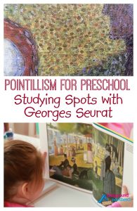 Studying Spots with Seurat - Pointillism Process Art for Preschool
