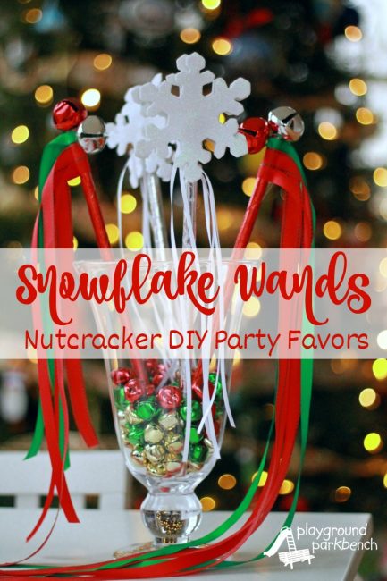 DIY Party Favors - Nutcracker Snowflake Wands Pin