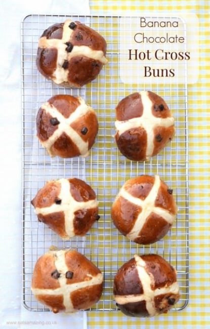 Banana-Chocolate-Chip-Hot-Cross-Buns-recipe-a-delicious-new-take-on-the-traditional-hot-cross-bun