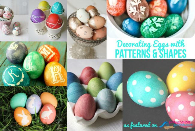 Decorating Easter Eggs with Patterns and Shapes
