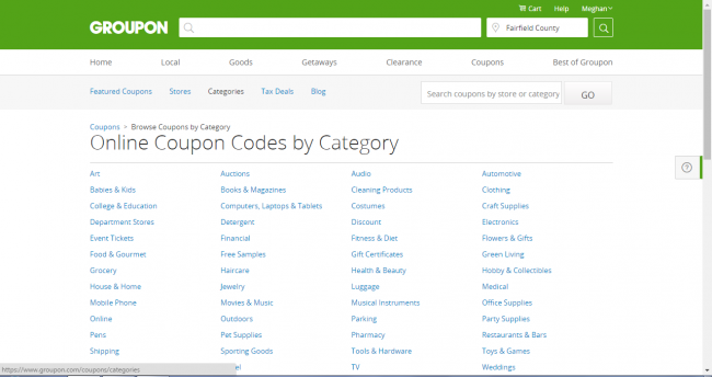 Groupon Coupons - Browse by Category