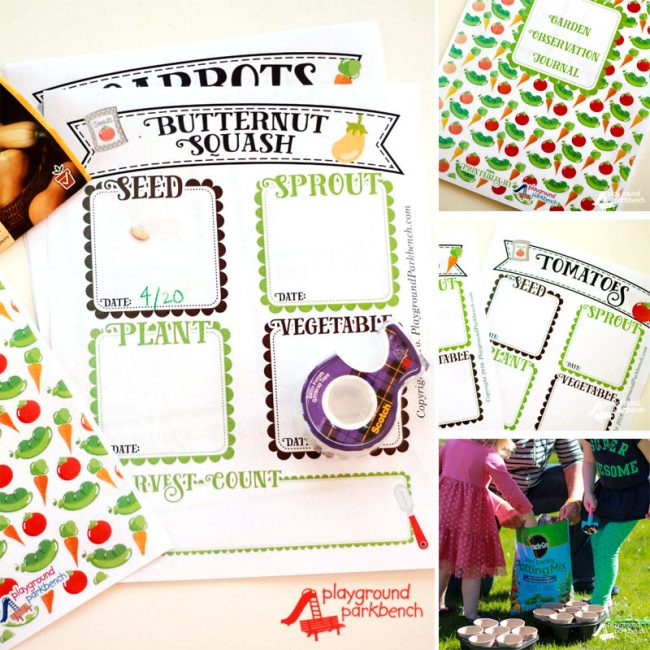 Preschool Garden Journal Collage
