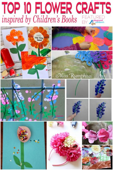 April showers bring May flowers. And these classic Children's Books inspired 10 of our favorite flower crafts for kids, perfect to celebrate spring with lots of color, varying media and textures! | Kids Crafts | Art for Kids | Spring | Top 10 | Flower Crafts | Children's Books | Toddlers | Preschool 