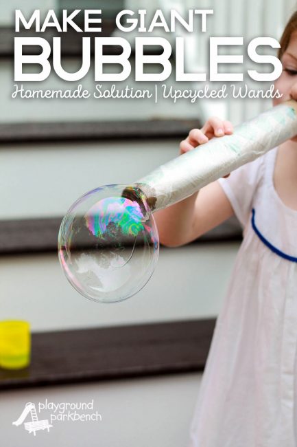 Homemade bubbles are a summer and household essential. And nothing makes bubbles like Dawn. Get the homemade bubble recipe and how-to make your own easy, upcycled bubble blower. Details matter. #PGDetailsMatter | Summer | Outdoor Fun | Toddler | Preschool | Mom Hacks 