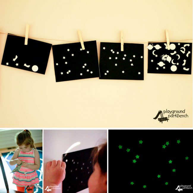 Glow in the Dark Constellations Collage