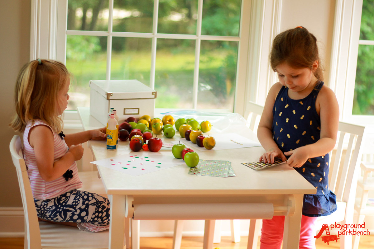 STEM Preschool Activities for Fall - Apple Patterns-7