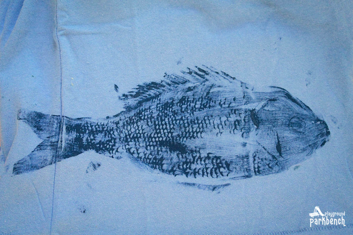 Japanese Fish Prints on Child's Tshirt