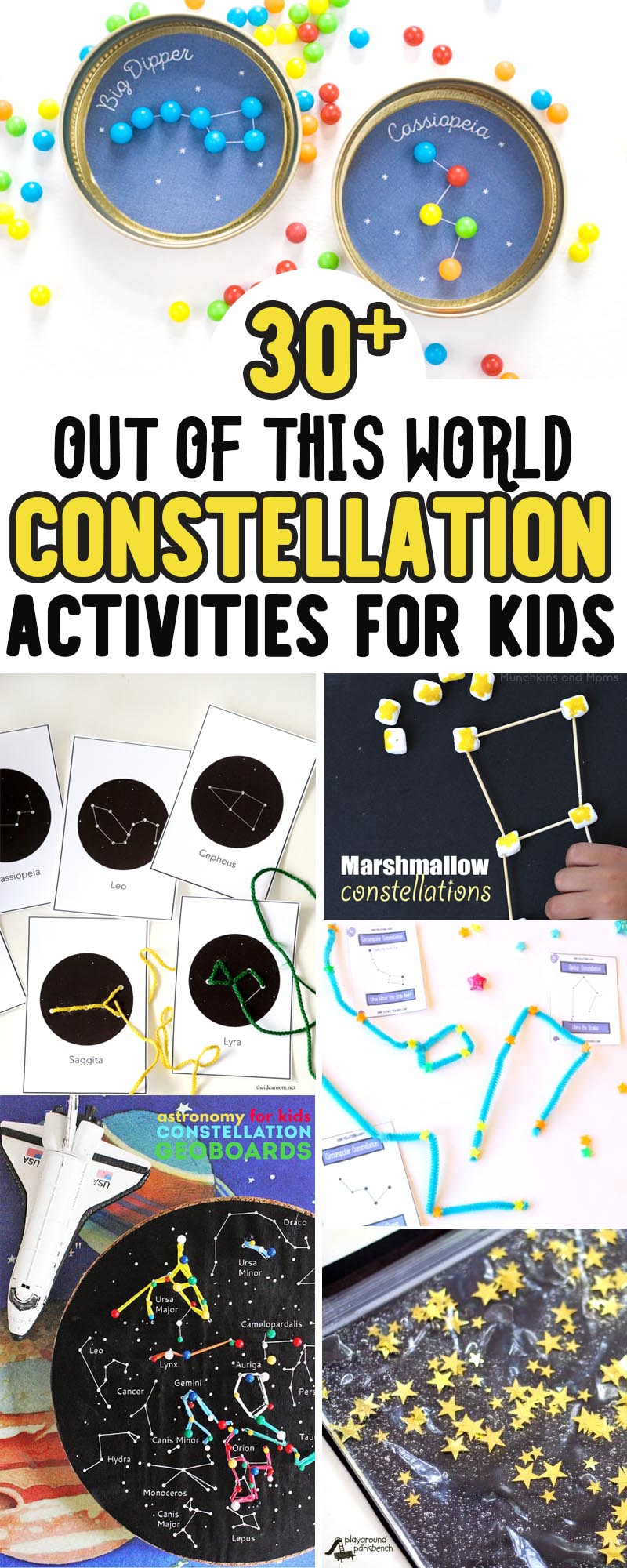 Let your kids explore the night sky through art, play and more with these 30+ Constellation Activities for Kids of all ages. From fine motor challenges for preschoolers, sensory play for toddlers, to more challenging viewers and light up constellations for older kids 