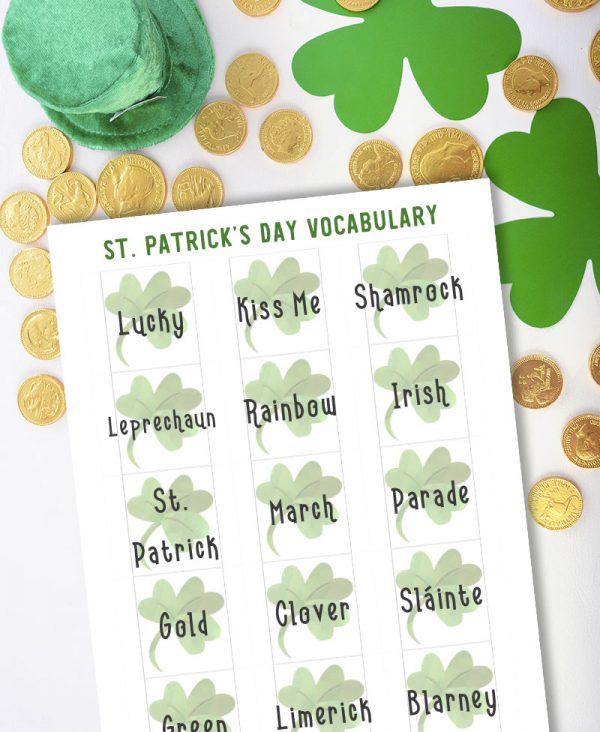 Printable St. Patrick's Day Vocabulary list